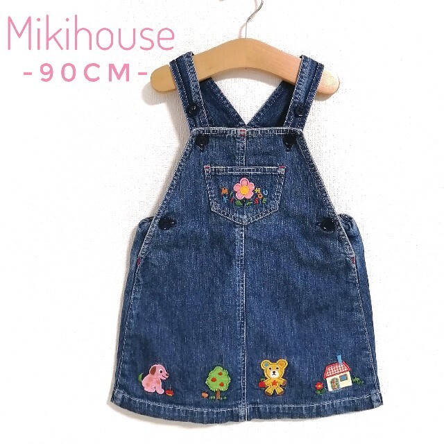 mikihouse(ミキハウス)の✨美品✨ミキハウス　ワンピース・デニムワンピース　２着セット キッズ/ベビー/マタニティのベビー服(~85cm)(タンクトップ/キャミソール)の商品写真