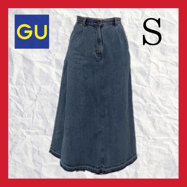 GU(ジーユー)の切りっぱなしデニムスカート レディースのスカート(ロングスカート)の商品写真