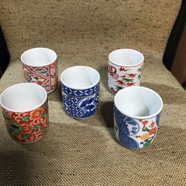 骨董品　湯呑み5点　喜峰　古美術　アンティーク　古道具 エンタメ/ホビーの美術品/アンティーク(陶芸)の商品写真