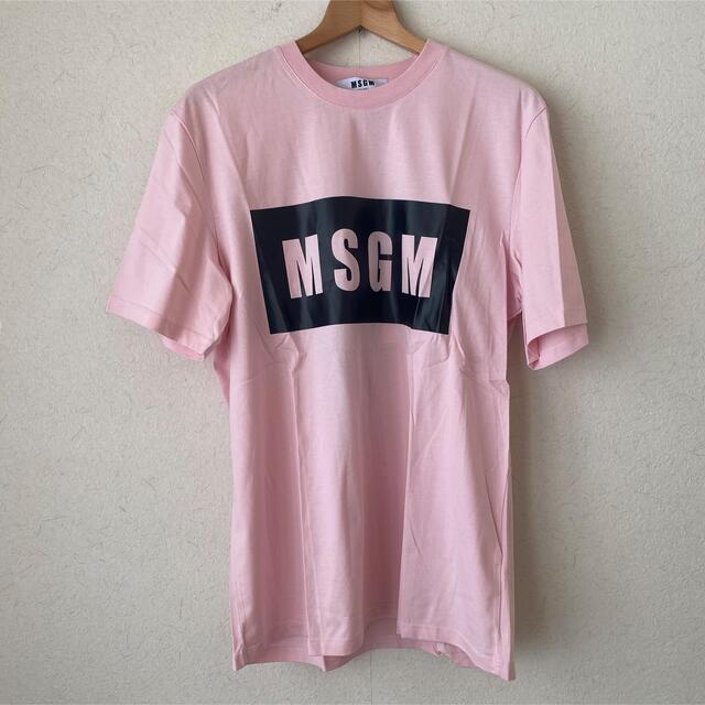 定番人気！【MSGM】ボックスロゴＴシャツ ピンク S