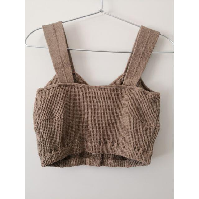 TODAYFUL(トゥデイフル)のTODAYFUL Waffle Button Bustier(BEIGE) レディースのトップス(タンクトップ)の商品写真