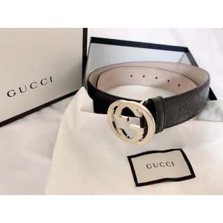 グッチ(Gucci)のGUCCI ベルト インターロッキング GG シルバー(ベルト)