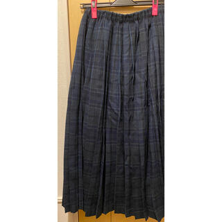 サマンサモスモス(SM2)のSM2プリーツチェック柄スカート(ロングスカート)