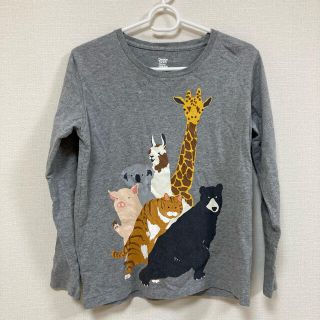 グラニフ(Design Tshirts Store graniph)のグラニフ ロングTシャツ ロンT グレー 長袖 チューチューアニマルズ(Tシャツ(長袖/七分))