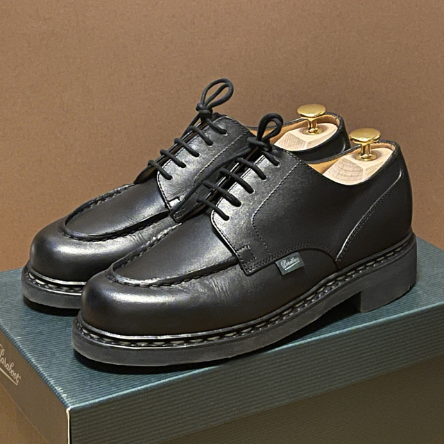 国内正規品】 Paraboot 【極美品・送料込】Paraboot CHAMBORD パラブーツ シャンボード黒 ドレス/ビジネス 