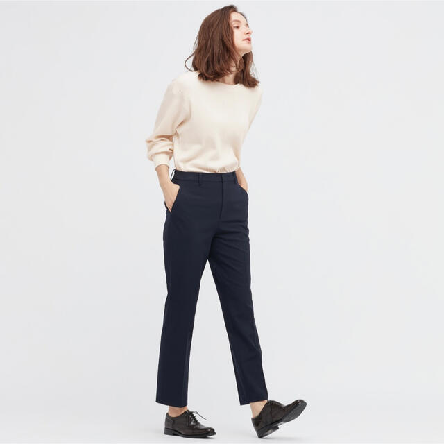 UNIQLO(ユニクロ)のワッフルクルーネックT(七分袖) レディースのトップス(カットソー(長袖/七分))の商品写真