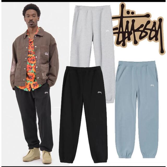 stussy 刺繍ロゴ　stock logo pants スウェットⓂ︎