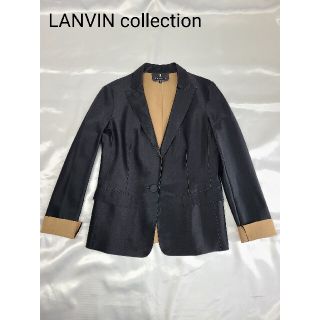 ランバンコレクション(LANVIN COLLECTION)の美品♪(40)lanvin collection ダブルクロス　テーラードジャケ(テーラードジャケット)