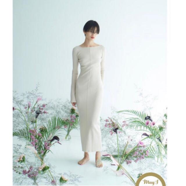 ROSARY MOON ロザリームーン バッククロスニットドレス
