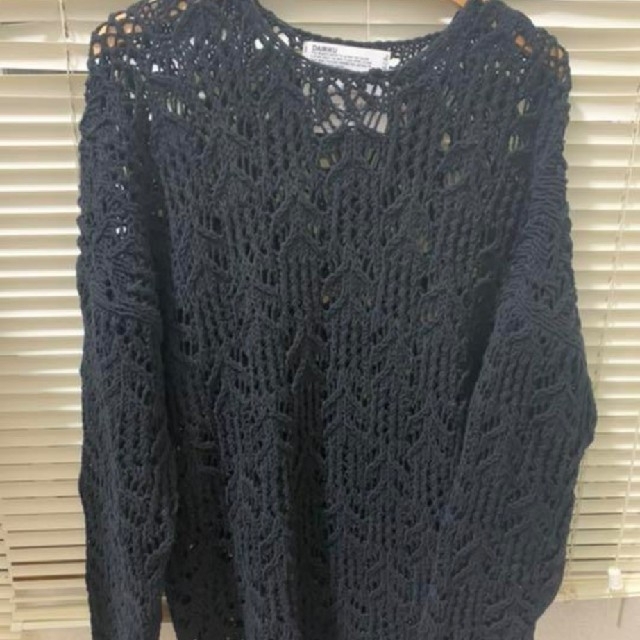 メンズdairiku 21ss flower pattern hand knittig