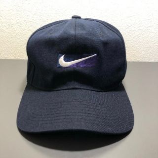 ナイキ(NIKE)の'90s NIKE 白タグ cap 希少 刺繍 デザイン(キャップ)