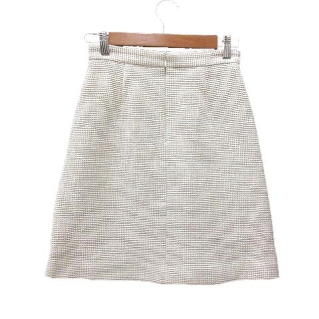 ESTNATION(エストネーション)のエストネーション ビス 台形スカート ミニ ワッフル地 36 白 ホワイト レディースのスカート(ミニスカート)の商品写真