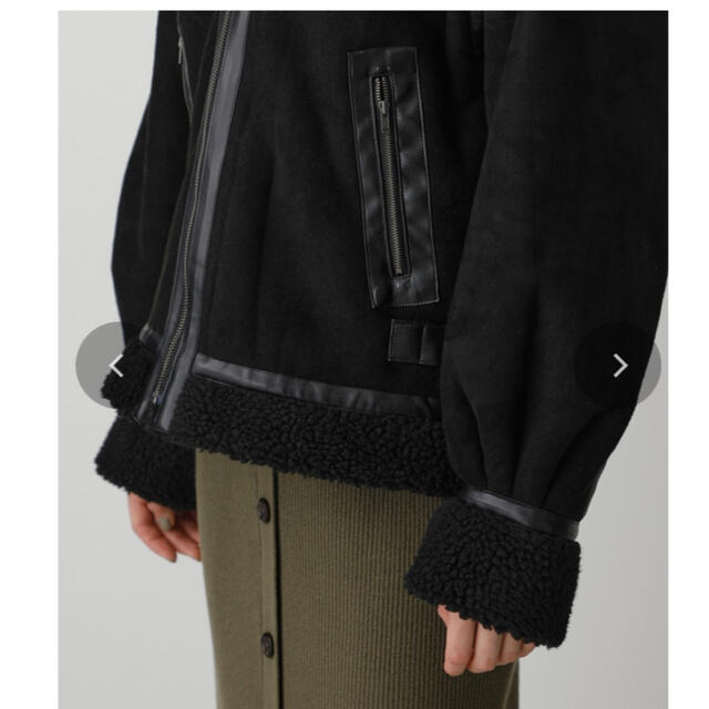 AZUL by moussy - AZUL by moussy.B-3 BOA JACKET黒ボアジャケットの