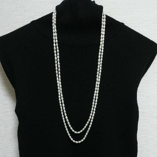 淡水 パール 超ロング ネックレス 160cm 真珠(ネックレス)