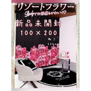 200サイズ【新品未開封】Rady リゾートフラワーカーテン-