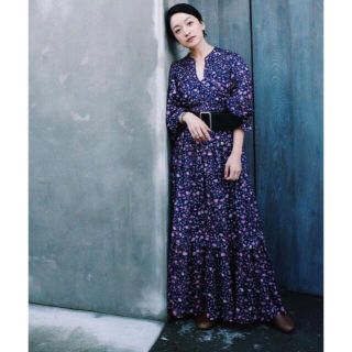 イザベルマラン(Isabel Marant)のイザベルマラン　エトワール　花柄　マキシワンピース　ネイビー(ロングワンピース/マキシワンピース)