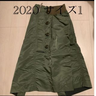 サカイ(sacai)のsacai 2020ssナイロンツイルスカート　サイズ1(ロングスカート)