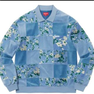 シュプリーム(Supreme)のsupreme Floral Patchwork Velour L/S Polo(ポロシャツ)