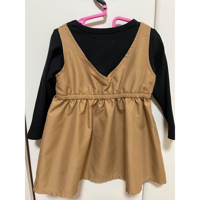 しまむら(シマムラ)のリボンワンピース キッズ/ベビー/マタニティのキッズ服女の子用(90cm~)(ワンピース)の商品写真