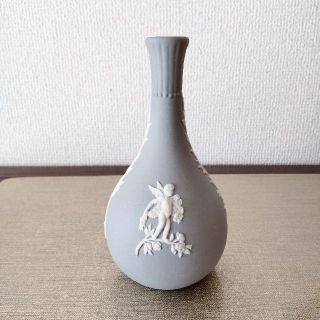 WEDGWOOD - ウェッジウッド ジャスパー ペールブルー フルーテッドフラワーベース(花瓶)の通販 by hiro527's shop