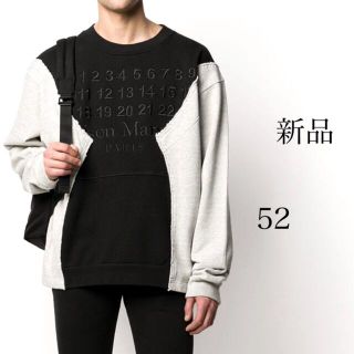 マルタンマルジェラ(Maison Martin Margiela)の新品/52 メゾン マルジェラ 再構築 カレンダーロゴ スウェット ブラック(スウェット)