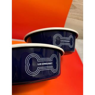 ルクルーゼ(LE CREUSET)のル・クルーゼ ドッグボウルM  新品　２個セット(犬)