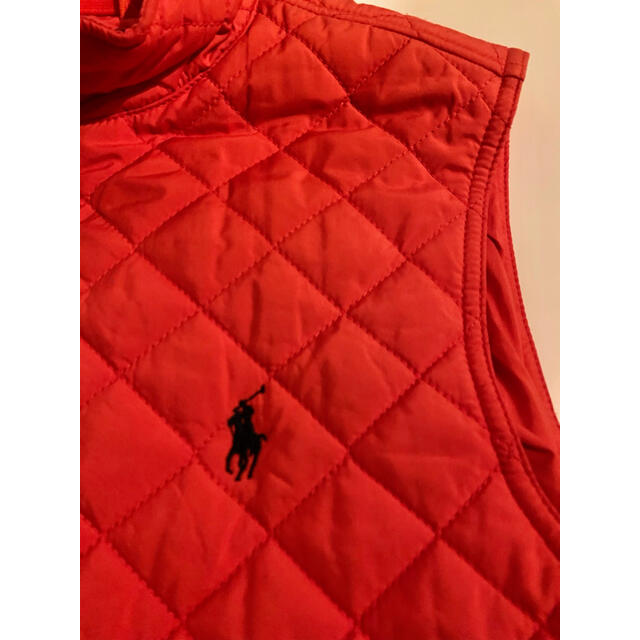 POLO RALPH LAUREN(ポロラルフローレン)のポロ オレンジキルトベストM美品！ラルフ　Polo Ralph Lauren  レディースのトップス(ベスト/ジレ)の商品写真