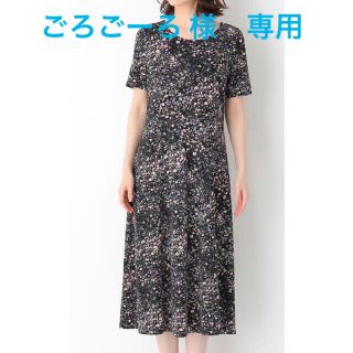 ローラアシュレイ(LAURA ASHLEY)の【美品】ローラアシュレイ　半袖ワンピース　M(ロングワンピース/マキシワンピース)