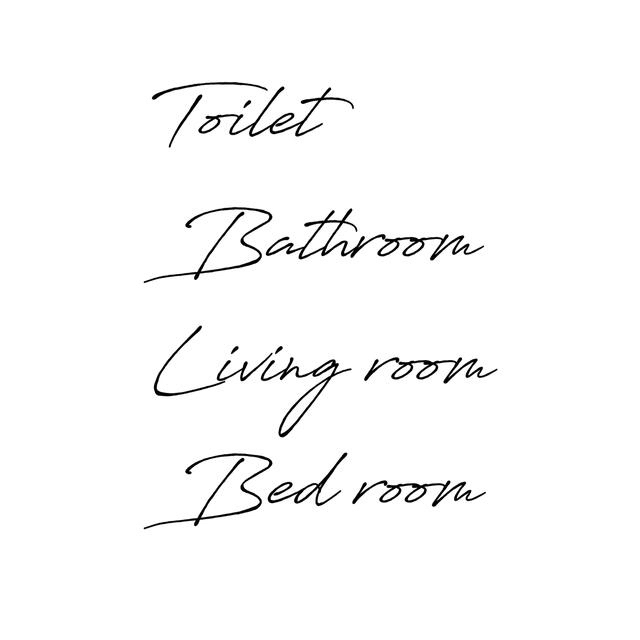 字体サンプル専用ページ Toilet ドアサイン ドアステッカー トイレサイン  ハンドメイドのインテリア/家具(その他)の商品写真