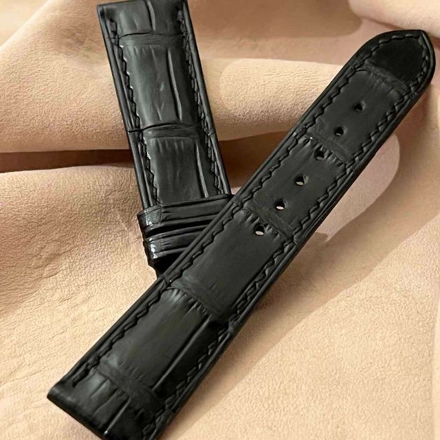 cro-781 Dバクロコダイル 腕時計ベルト ブラック (ラグ幅20 mm) cro-781 Dバクロコダイル 腕時計ベルト ブラック (ラグ幅20 mm)