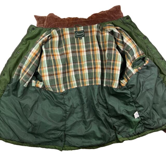 Barbour(バーブァー)のキルティングジャケット 襟コーデュロイ カーキ 90s ビッグシルエット メンズのジャケット/アウター(ナイロンジャケット)の商品写真