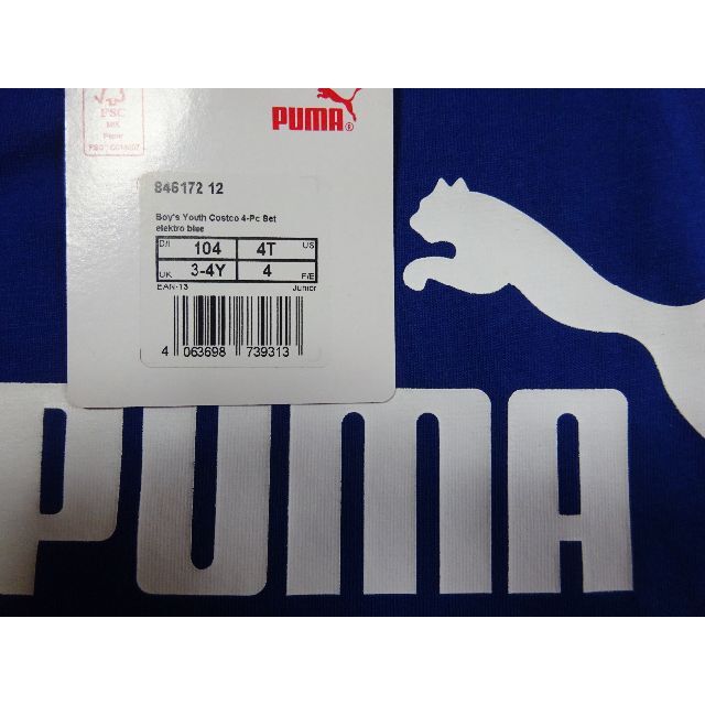 PUMA(プーマ)の新品★PUMAプーマ★US 4T 日本100㎝位★半袖Tシャツ・ハーフパンツ 紺 キッズ/ベビー/マタニティのキッズ服男の子用(90cm~)(その他)の商品写真