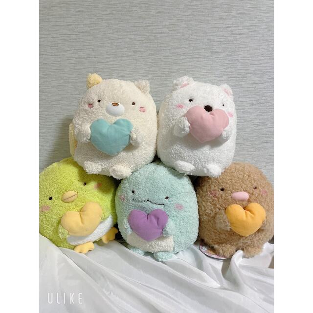 ふんわりハートころっとぬいぐるみ すみっコぐらし エンタメ/ホビーのおもちゃ/ぬいぐるみ(ぬいぐるみ)の商品写真