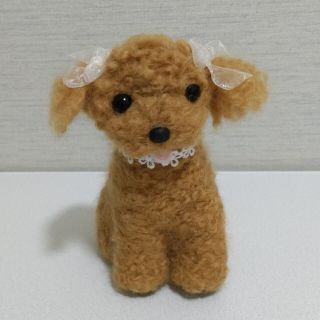 羊毛フェルト　いぬ　トイプードル　ハンドメイド(ぬいぐるみ)