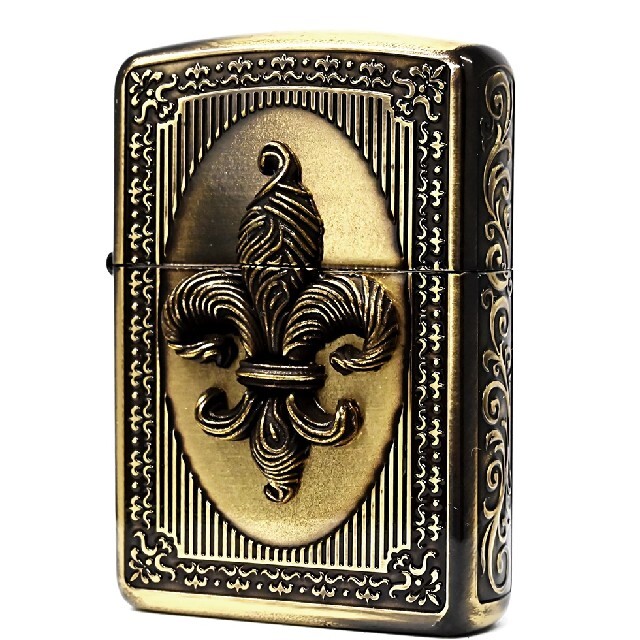 送料無料☆zippo☆アーマー☆3面☆フレームデザインAG☆リリーメタル☆ジッポ