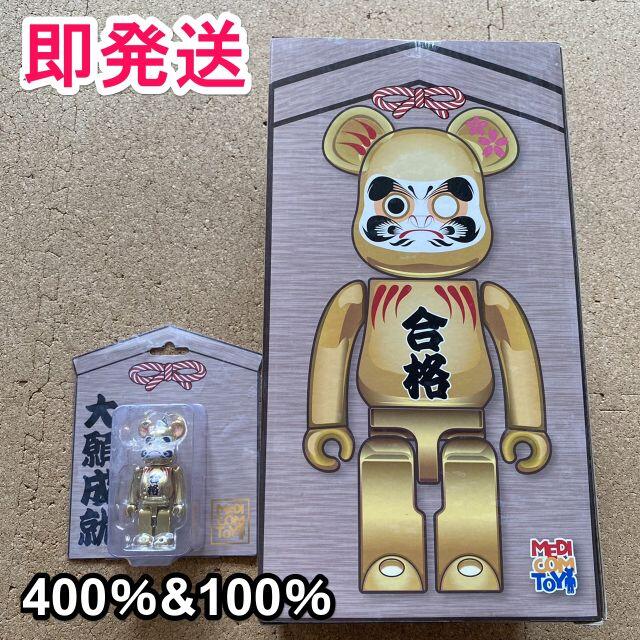 BE@RBRICK 達磨 合格 金メッキ 弐 100%