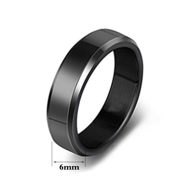 New角リングメンズ ステンレスリング ステンレス指輪 ピンキーリング ブラック レディースのアクセサリー(リング(指輪))の商品写真