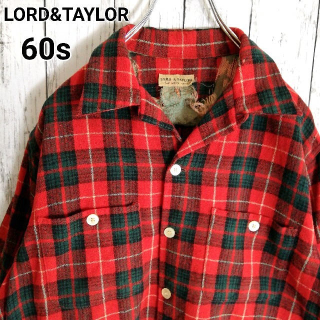 【激レア珍品】60s Lord & Taylor ウールシャツ タータンチェックほぼ新品A