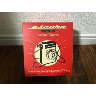 フジフイルム(富士フイルム)のescura instant 60s チェキ カメラ オレンジ(フィルムカメラ)