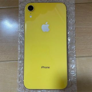 アイフォーン(iPhone)の 【極美品】iPhone XR  64GB イエロー SIMフリー 本体のみ(スマートフォン本体)