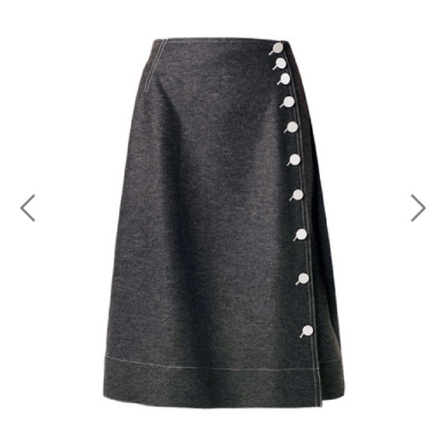 【LE CIEL BLEU】Wool Melton Jersey Skirt