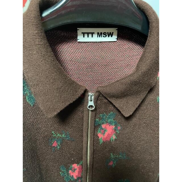 TTT_MSW flower knit polo shirt 20aw