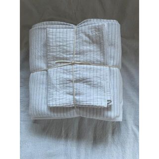 ムジルシリョウヒン(MUJI (無印良品))の値下げ！【無印良品】ふとんカバーセットベッド用ＳＳ/Ｓ　ストライプ (シーツ/カバー)