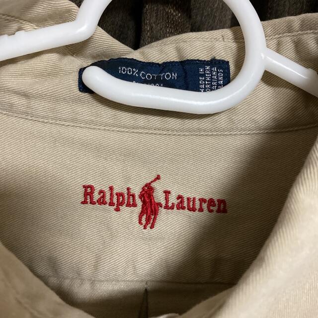 POLO RALPH LAUREN(ポロラルフローレン)の古着 Ralph Lauren ラルフローレン ベージュ シャツ メンズのトップス(ポロシャツ)の商品写真