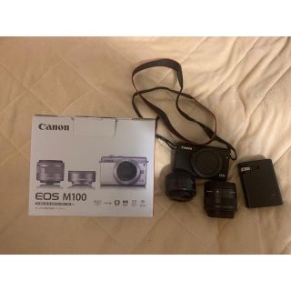 キヤノン(Canon)のCanon  EOS M100 Wレンズキット BK(ミラーレス一眼)