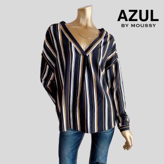 アズールバイマウジー(AZUL by moussy)のAZUL by moussy ストライプ ブラウス*スライ エゴイスト ZARA(シャツ/ブラウス(長袖/七分))