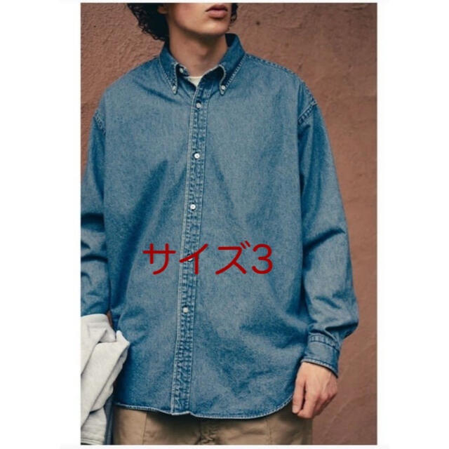 COMOLI(コモリ)のA.PRESSE アプレッセ BD Denim Shirt サイズ3 メンズのトップス(シャツ)の商品写真