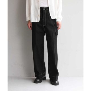 ヤエカ(YAECA)のyass BELTED DENIM TROUSER BLACK - Mens(デニム/ジーンズ)