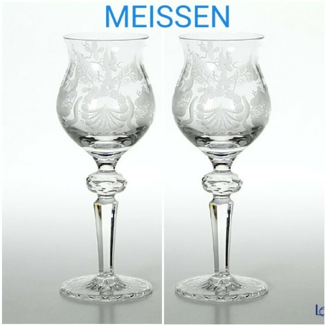 MEISSEN(マイセン)のマイセン オーキッド ワイングラス ペア インテリア/住まい/日用品のキッチン/食器(食器)の商品写真