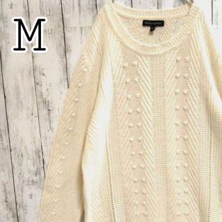 バナナリパブリック(Banana Republic)のバナナ リパブリック ニット M アルパカ フィッシャーマンズ ケーブル 白(ニット/セーター)